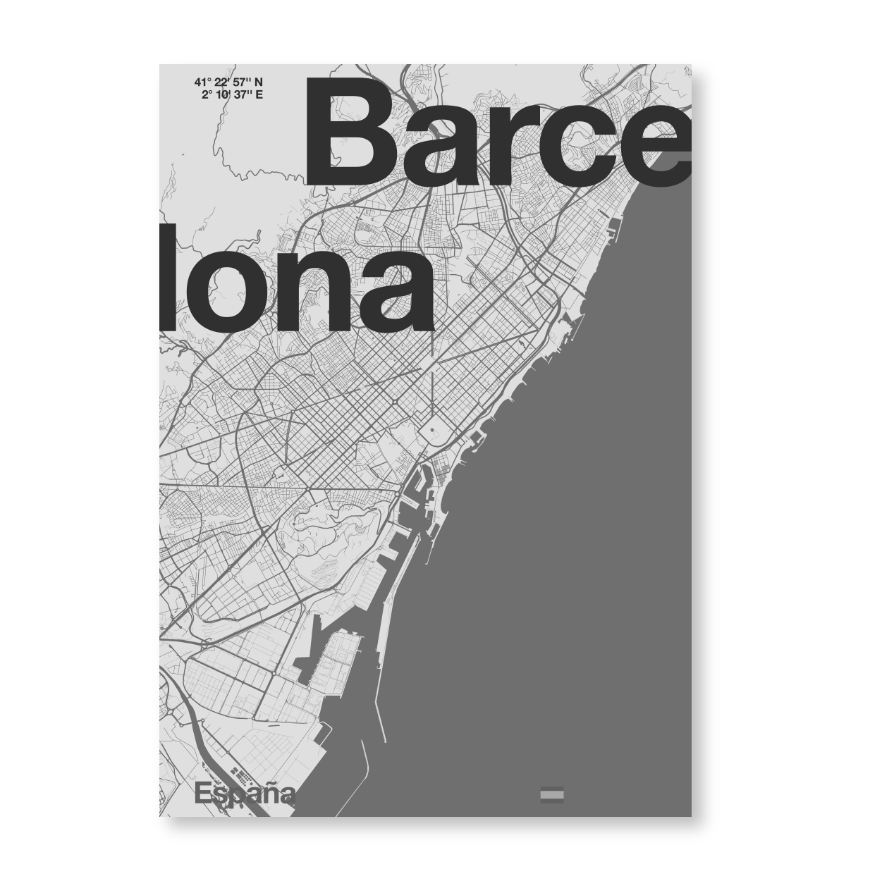 Barcelona Minimalist Map - Jasper & Jute