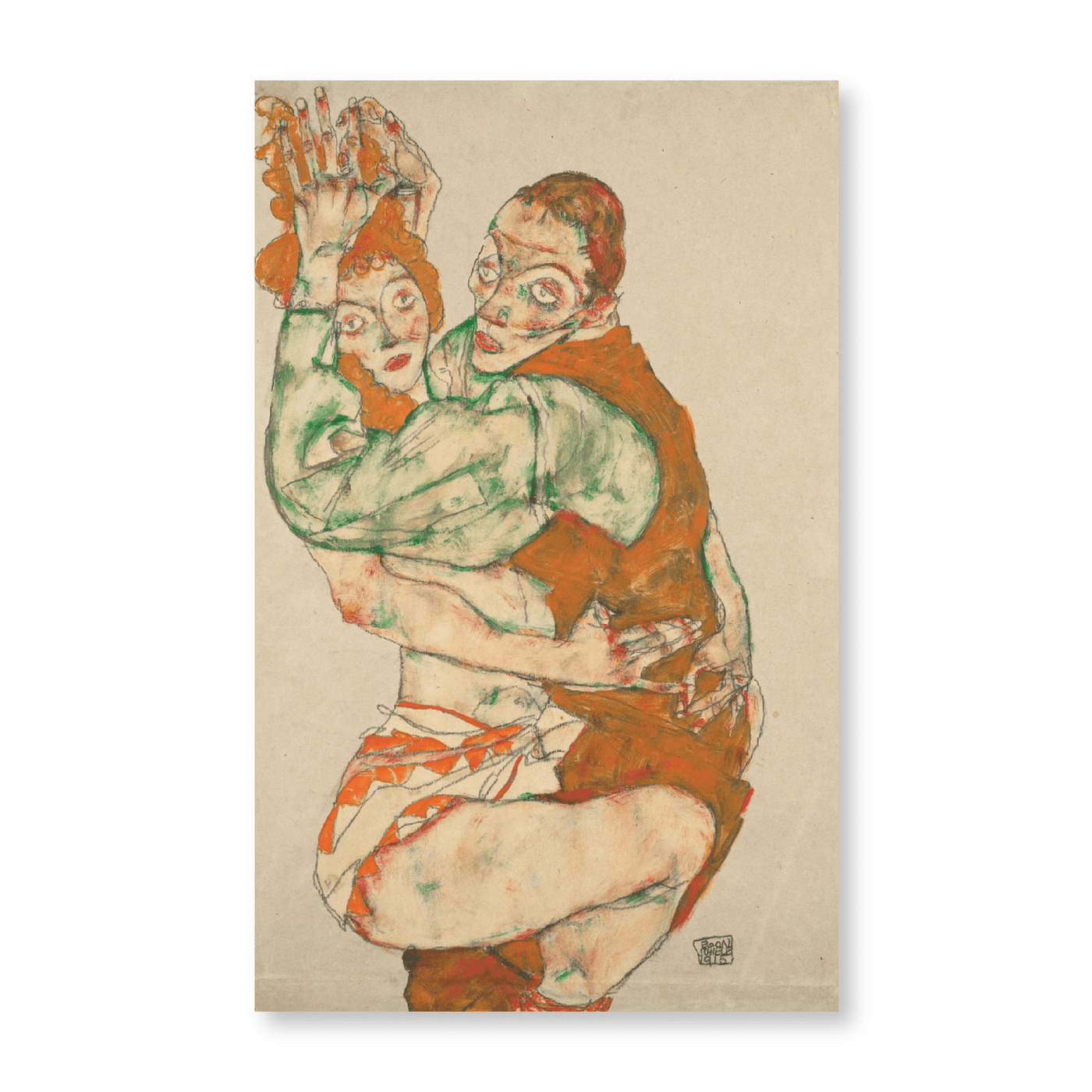 Egon Schiele - Lovemaking (1915) - Jasper & Jute