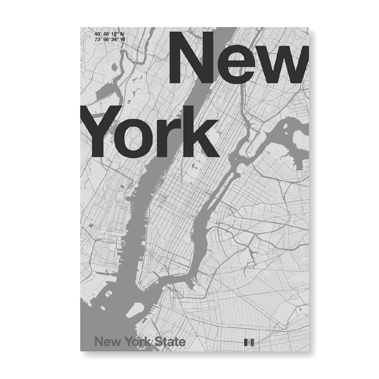 New York Minimal Map - Jasper & Jute