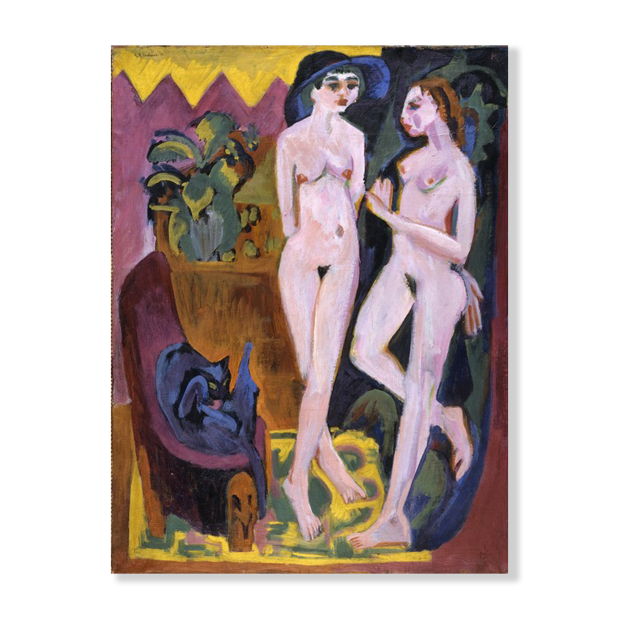 Ernst Ludwig Kirchner: "Two Nudes in a Room" (1914)