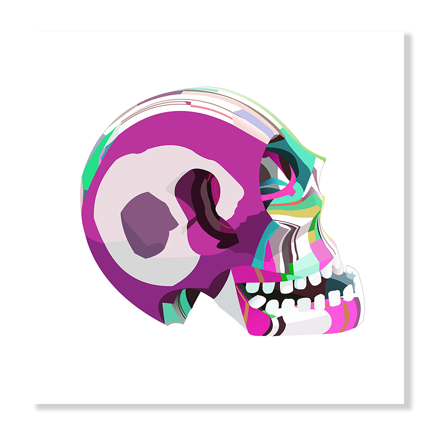 FLIP FLOP SKULL IN PURPLE